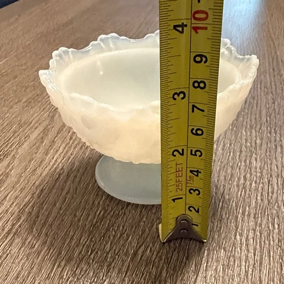 White Pedestal Bowl - Picture 7 of 8